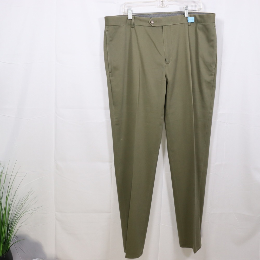 Daniel Cremieux Chino Pants 38x32 Olive Green Mens Cotton Blend Trousers